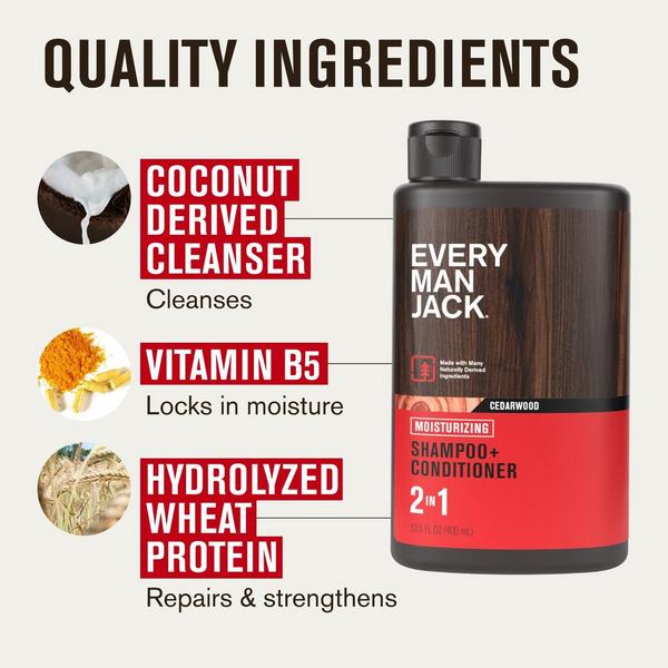 Every Man Jack Cedarwood Men's 2-in-1 Shampoo + Conditioner #2