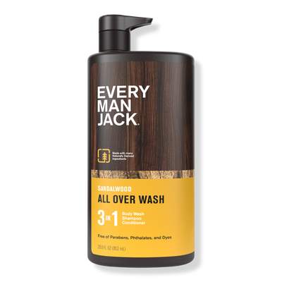 Every Man Jack Hydrating Men's 3-in-1 Body Wash and Shampoo & Conditioner
