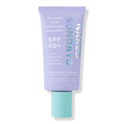 Naked Sundays 100% Mineral Primer Sunscreen SPF50+ Lotion with Collagen